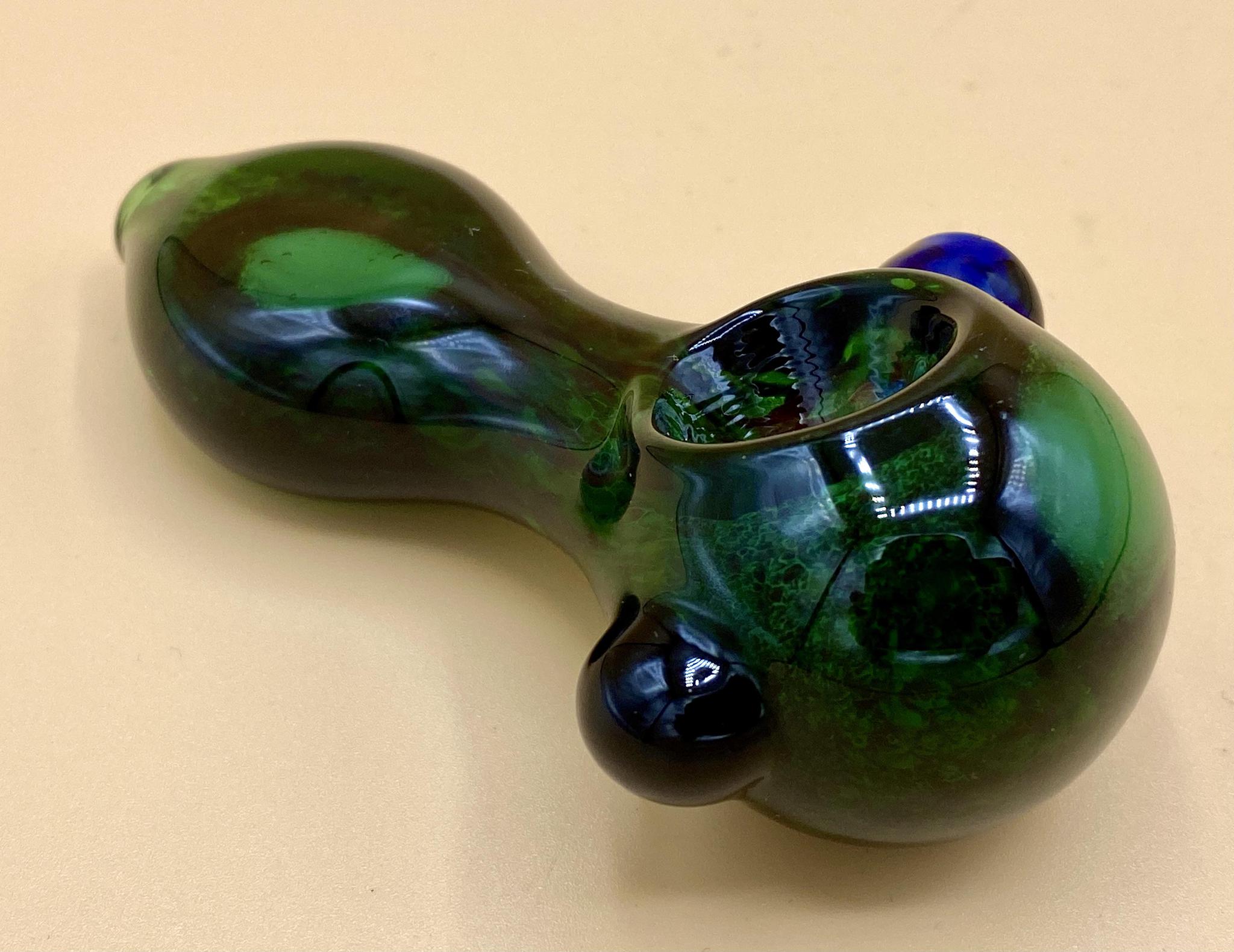 Mossy Green Spoon Pipe Sunflower Pipes Brooklyn’s Best Smoke Shop