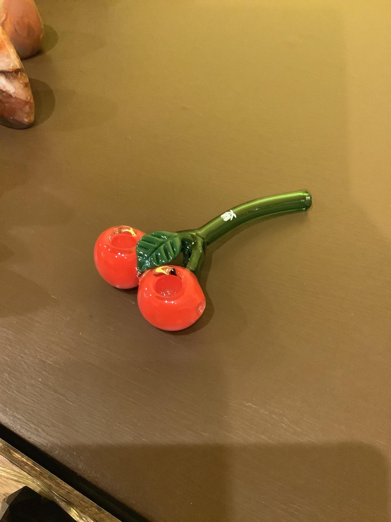 MX Lucky Cherry Hand Pipe - Sunflower Pipes Brooklyn’s Best Smoke Shop