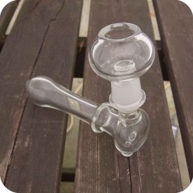 Clear borosilicate glass concentrate pipe with a dome and glass nail
