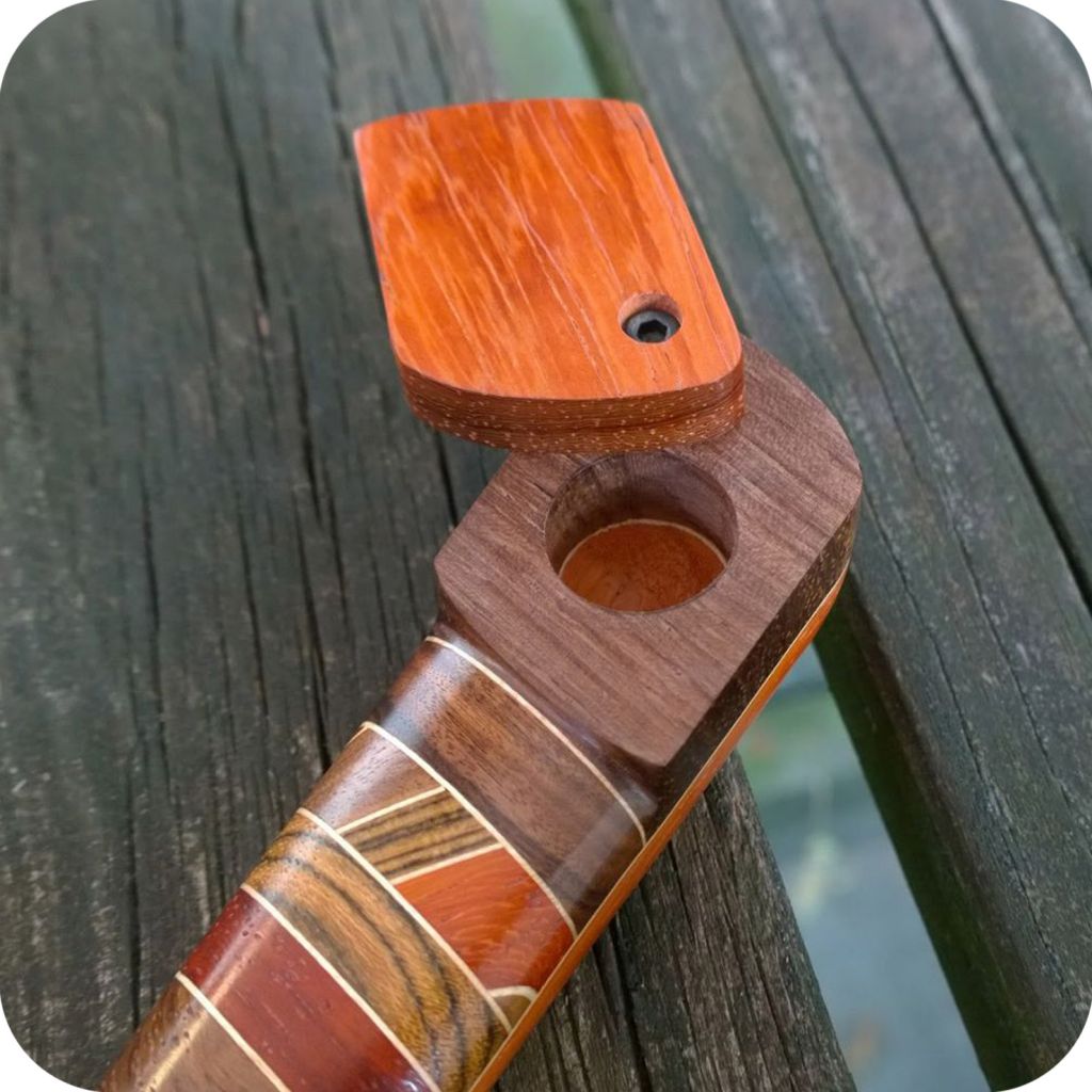 Small Hand Carved Swivel Lid American Pipe - Sunflower Pipes Brooklyn’s ...