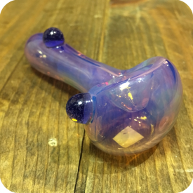 Purple Fumed Glass Pipe
