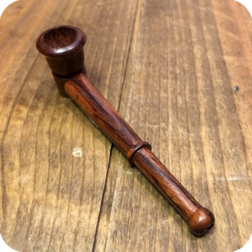 Small Simple Tan Wooden Pipe
