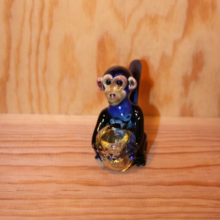 Curious Monkey Glass Pipe Sunflower Pipes Brooklyn’s Best Smoke Shop