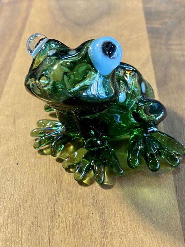 UV Reactive Frog Pipe - Sunflower Pipes Brooklyn’s Best Smoke Shop