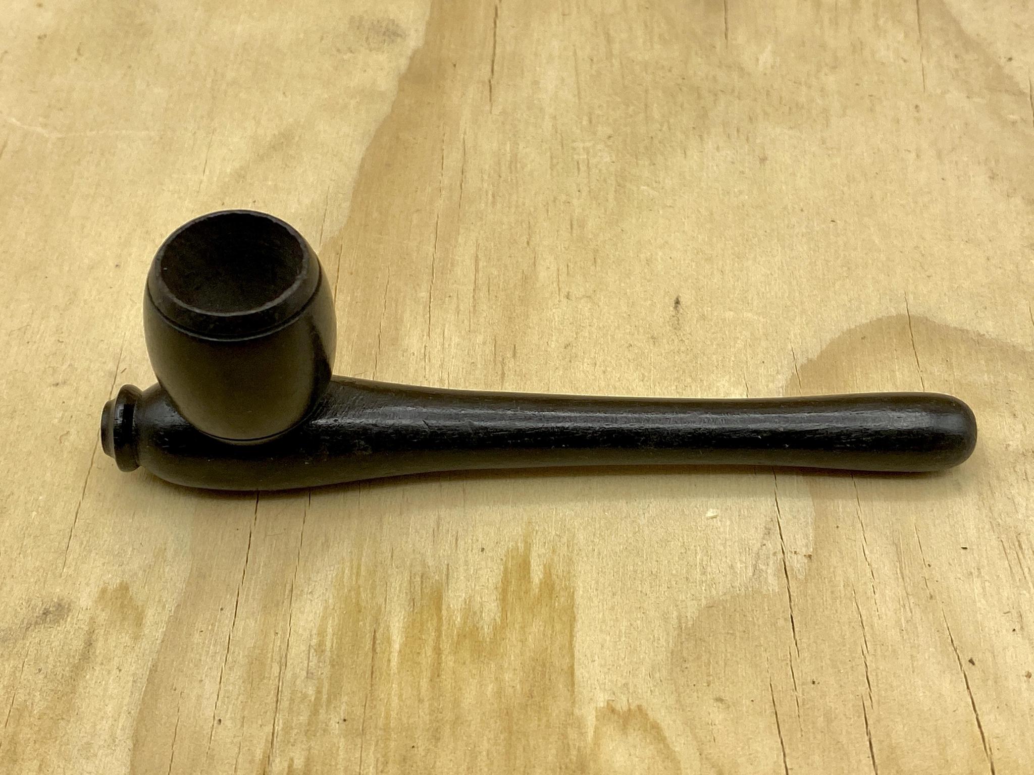 Sleek And Smooth Black Wood Pipe Sunflower Pipes Brooklyns Best