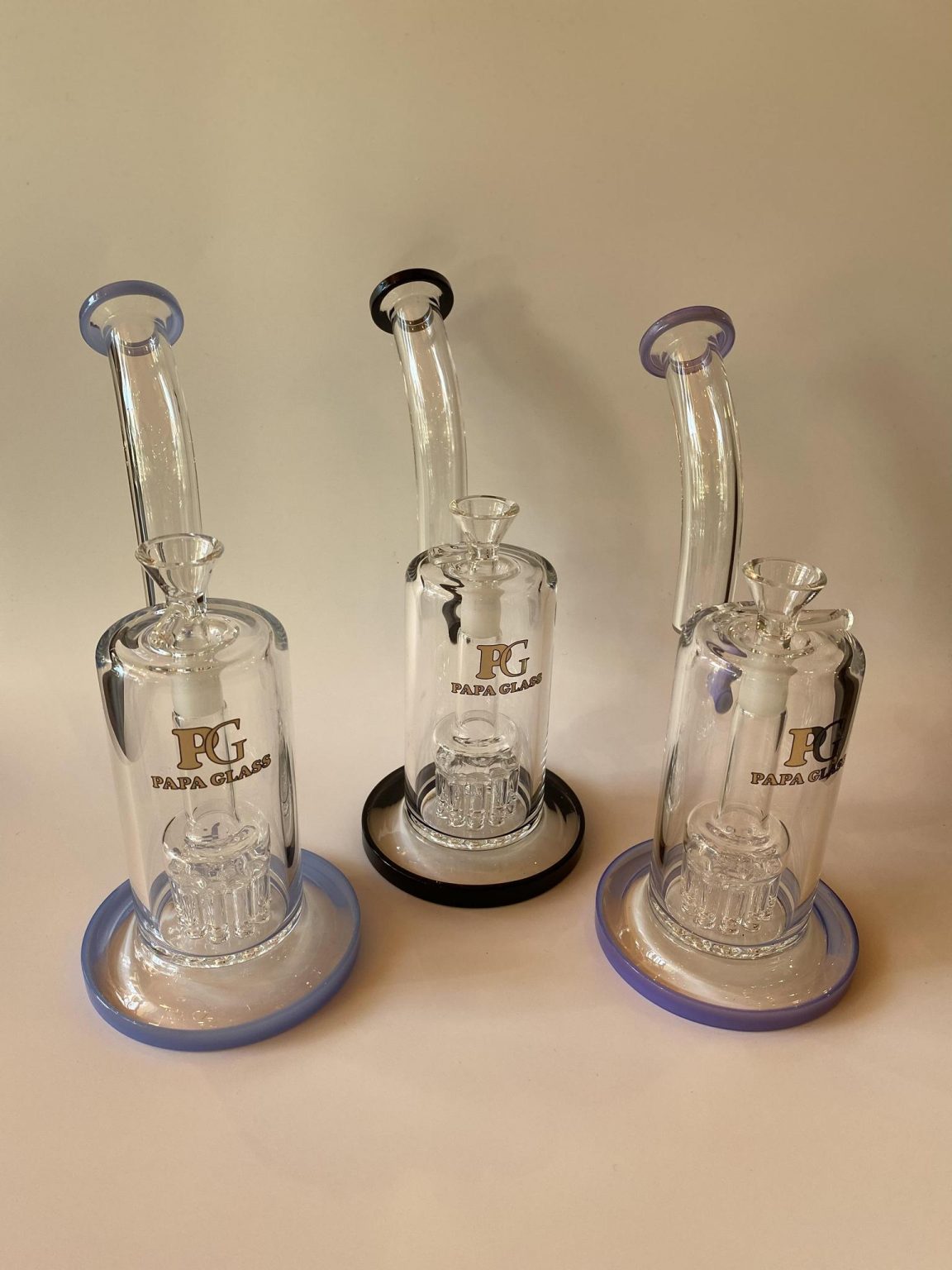 Papa Glass Water Pipe with Showerhead Perc Sunflower Pipes Brooklyn’s